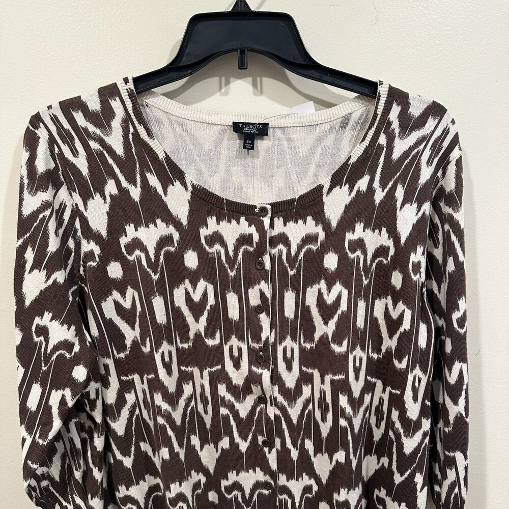 Talbots Cardigan 3/4 Length Sweater Size 3x